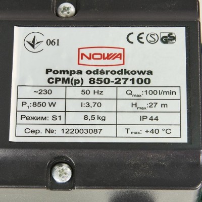 Насос центробежный NOWA CPM(p) 850-27100